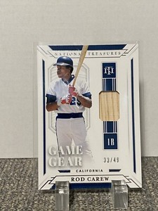 2019 National Treasures Rod Carew Game Used Bat #33/49 Angels