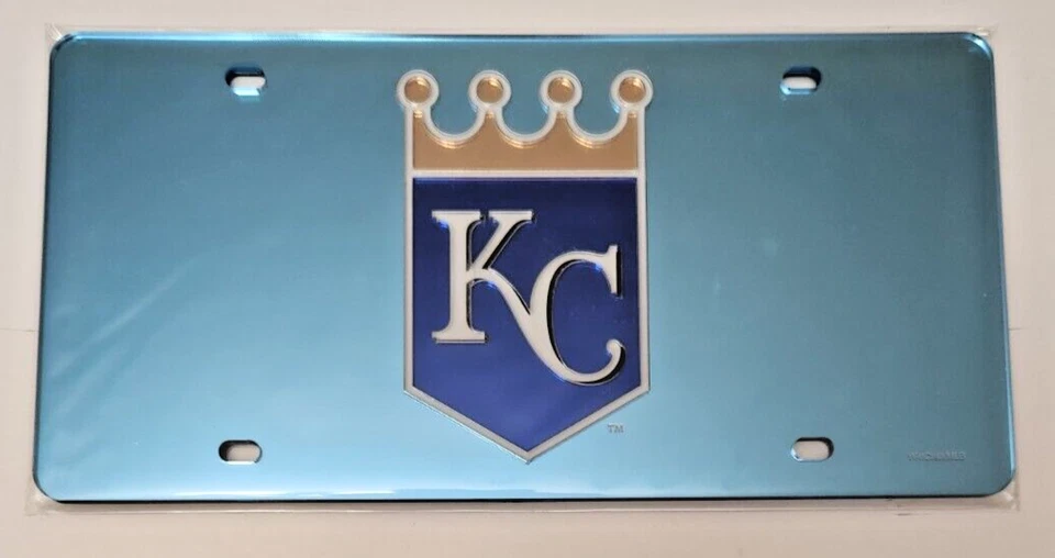 Kansas City Royals MLB Logo Blue Laser Tag License Plate - Image 1 of 1