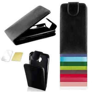 Lederimitat Tasche Für Samsung Galaxy S5 i9600 SM-G900F Etui Case Handy Folie $ - Bild 1 von 6
