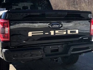 STAINLESS STEEL CHROME EMBLEM LOGO TAILGATE SET fits ALL-NEW FORD F-150 2024 25 - Foto 1 di 8
