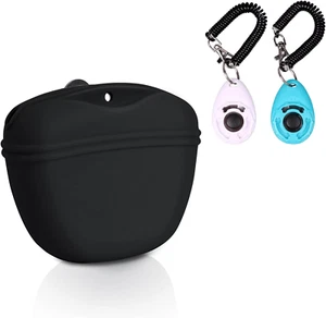 Dog Clicker Training Kit,Silicone Dog Training Treat Pouch and Dog Clickers,Dog - Picture 1 of 12