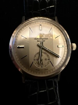 14K VINTAGE 33mm JULES JURGENSEN OURO MACIÇO VENTO MANUAL, FUNCIONA - Imagem 1 de 3