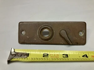 Antike Messing Rosette Rückenplatte mit Schlosshebel klein - Bild 1 von 5