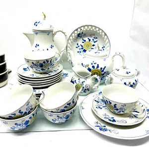 AW August Warnecke Nikko Blau Teeservice 6 Personen große Variante 23 tlg - Bild 1 von 11