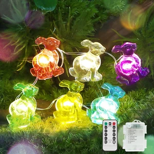 Easter Lights Battery Operated, 12.8Ft 40LED Easter String Lights with Remote, E - Picture 1 of 12