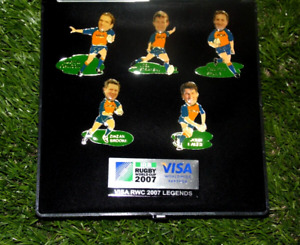 Boite Collector De 6 Pins Joueurs Rugby Legends  Visa RWC 2007