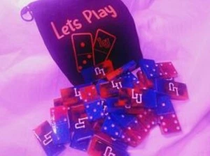 LU LANGSTON UNIVERSITY CUSTOM DOMINOS SET - Picture 1 of 1