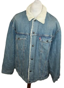 LEVI'S HERREN Jeansjacke TEDDY FELL GR 3XL DENIM JEANS JACKE LEVIS SHERPA - Bild 1 von 12