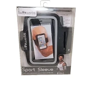Lifeworks Sports Sleeve iPhone & Most Smartphones Adjustable Armband, Black - Picture 1 of 5