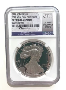 2017 W $1 Proof SAE 2020 WP Mint Hoard NGC PF70 Ultra Cameo Mercanti Signature - Picture 1 of 3
