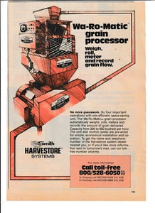 Anuncio de revista procesador de granos Harvestore Wa-Ro-Matic 1979 original - Imagen 1 de 1
