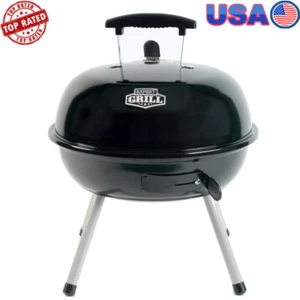 Portable Charcoal Grill 14.5 Inch Adjustable Air Vents 138 Sq In Cooking Space - Picture 1 of 16