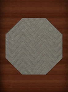 Gray Transitional Hand Hooked Stripes Chevrons Zig Zags Area Rug Striped DV4 - Picture 1 of 12