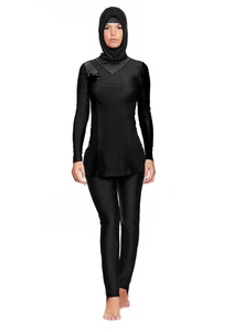 PO/WSFL11-1937) 25x TRAJE DE BAÑO ISLÁMICO BURKINI PUERTA DE ENSAYO NEGRO EMBALAJE ORIGINAL TALLA 36 - Imagen 1 de 1