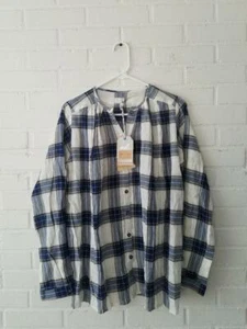 MORLEY NWT NEW $114 Tartan Blue Plaid Shirt top Girls XXL 18 Adult XS Holiday - Picture 1 of 3