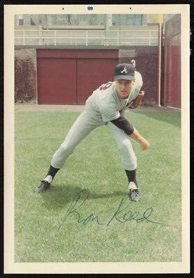 RON REED (Dated 1968 Atlanta Braves) -Autographed GEORGE BRACE Snapshot Photo - Image 1 of 2