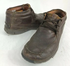 Timberland Moc Toe Chukka Leather Tan Moccasins Men's 8.5M - Picture 1 of 7