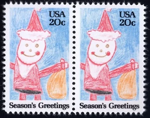 Scott #2108 Children's Santa Horizontal Pair of Stamps - MNH - Picture 1 of 1