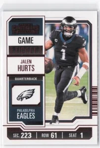 2023 Panini Contenders Jalen Hurts #81 Game Ticket Red - Picture 1 of 2
