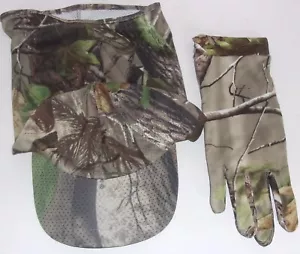 HOT SHOT Camouflage Camo Men's Hunting Facemask Hat/Cap w/One Glove - Picture 1 of 2