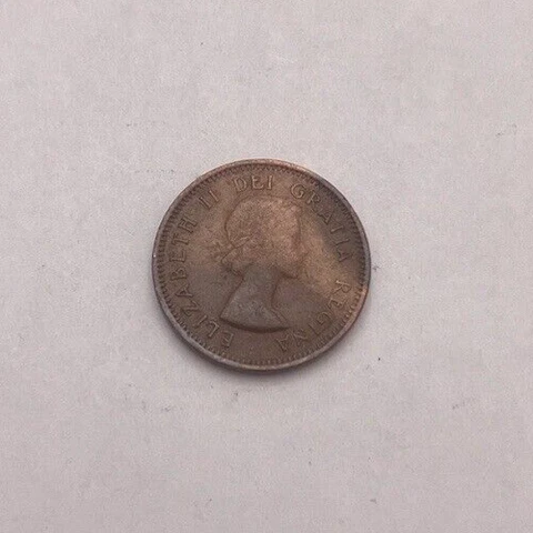 1953 Canada Penny  « NSF » Queen Elizabeth 2, Non-Magnetic Cover