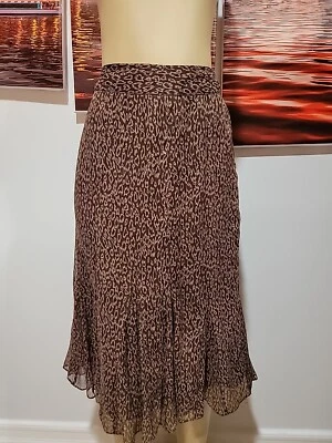 Charter Club Women's Size 16 Coffee GRND Silk Skirt NWT # - Image 1 of 4