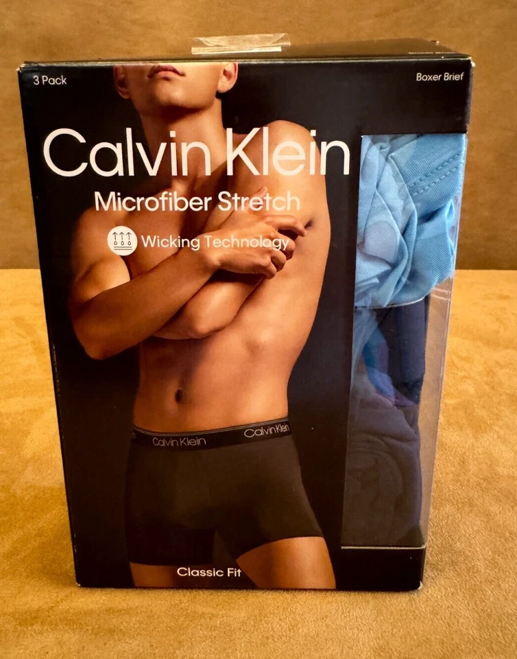 XL 3 pair Calvin Klein Men Boxer Brief Microfiber stretch Classic Fit underwear - Image 1 of 2