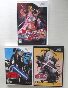 Nintendo Wii Onechanbara Revolution NO MORE HEROES set of 3 Games Japan import - Picture 1 of 24