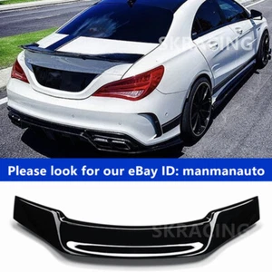 For Benz W117 CLA200 CLA250 CLA45 13-19 Glossy Black Rear Trunk Spoiler Lip Wing - Picture 1 of 12