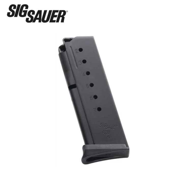 2 - Sig Sauer P239 .40 OEM Magazines 7 Rounds, Blued Steel, Extended Grip - Image 1 of 1