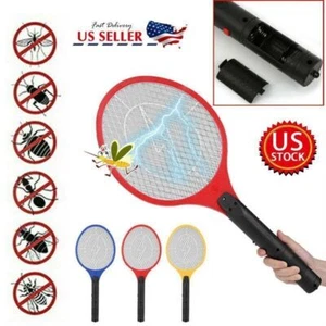 Electric Handheld Mosquito Fly Swatter Zapper Killer Bug Pest Insect Wasp Racket - Picture 1 of 15