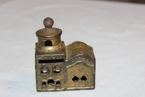 Antique AC Williams Cast Iron Building House Mosque Figural Bank Original Paint - Picture 1 of 11