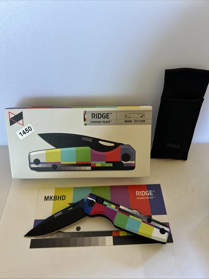 Limited Ridge Every Day Carry MKBHD-TEST Pocket Knife, Limited Edition Run. - Image 1 of 1