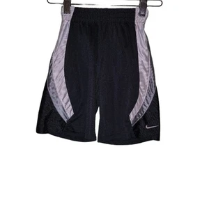 Nike Shorts Boys Sz 4 Black White Pull On Athletic Summer  - Picture 1 of 6