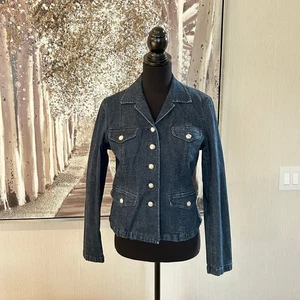 Ralph Lauren & Jean Co Damen Jeansjacke mit Knopfleiste - Größe Petite Large - Bild 1 von 6