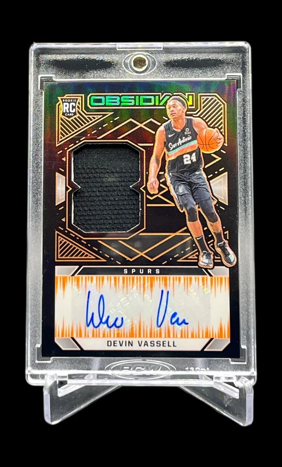 2020-21 Panini Obsidian Devin Vassell RPA Electric Etch Orange /35 #221 - Image 1 of 2
