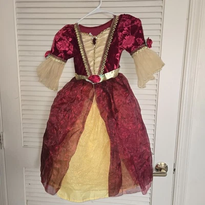 DISNEY STORE DELUXE PRINCESA BELLE INTERACTIVO DISFRAZ VESTIDO TALLA 4 LUCES  Foto 1 de 4