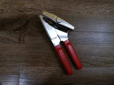 SWING-A-WAY Vintage Stainless Steel Can Opener CHOICE of Color: Ivory or Red - Image 1 of 2