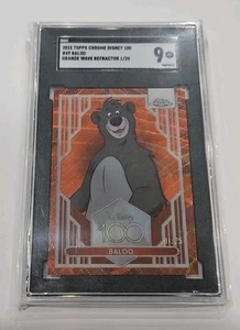 2023 Topps Chrome Disney100 Baloo 49 Orange Wave 1/25 SGC 9 *Bookend - Picture 1 of 2
