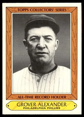 1985 Topps Woolworth All-Time Record Holders Grover Alexander Philadelphia - Image 1 of 2