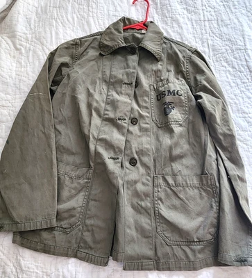 WWII USMCWR WOMEN MARINE CORPS GREEN SUMMER WORK SHIRT - Image 1 of 4