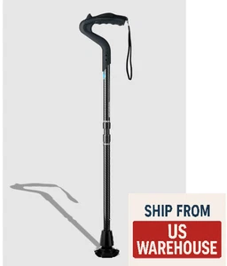 Ergocane 2G Real Carbon Fiber, Black Python Adjustable height for a personalized - Picture 1 of 3