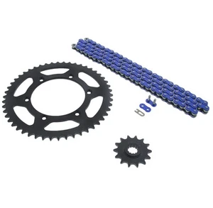 Kawasaki KLX400 KLX 400 2003 cadena azul y piñón negro 14/50 116 L - Imagen 1 de 4