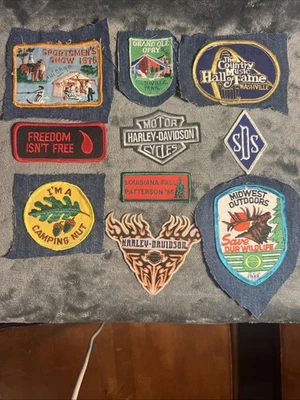 Lote De Colección De 10 Parches Mixtos Bordados Harley Davidson Música Country Lote 5 Foto 1 de 4
