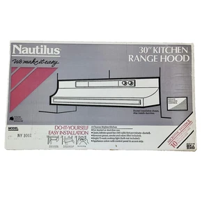 NEW Vintage Nautilus Kitchen Range Hood White NY Infinite Speed 3001 30" SEALED - Picture 1 of 14