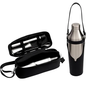 Lexenic Tragbarer Cocktail Shaker Set, Premium Edelstahl Vakuumisoliert Ma - Bild 1 von 9