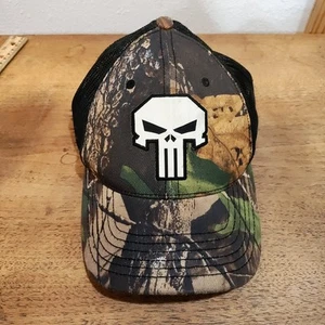 Marvel Comics Bioworld The Punisher Camo Mesh Trucker Snapback Hat Cap - Picture 1 of 7