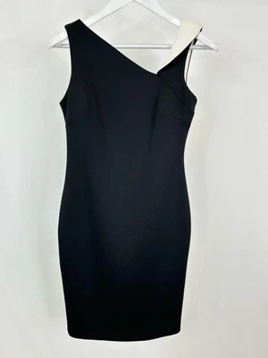 CALVIN KLEIN NWT Sheath Dress SZ 4 Black White Women Classic Stretch Elegant - Image 1 of 3