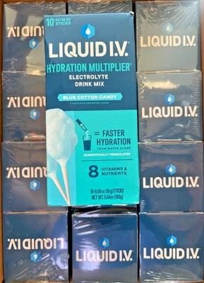 Multiplicador de hidratación Liquid IV azul algodón caramelo - 120 porciones Foto 1 de 4
