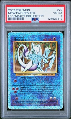 PSA 4 2002 Pokemon Legendary Collection Mewtwo 29/110 WOTC Reverse Holo Foil - Image 1 of 2
